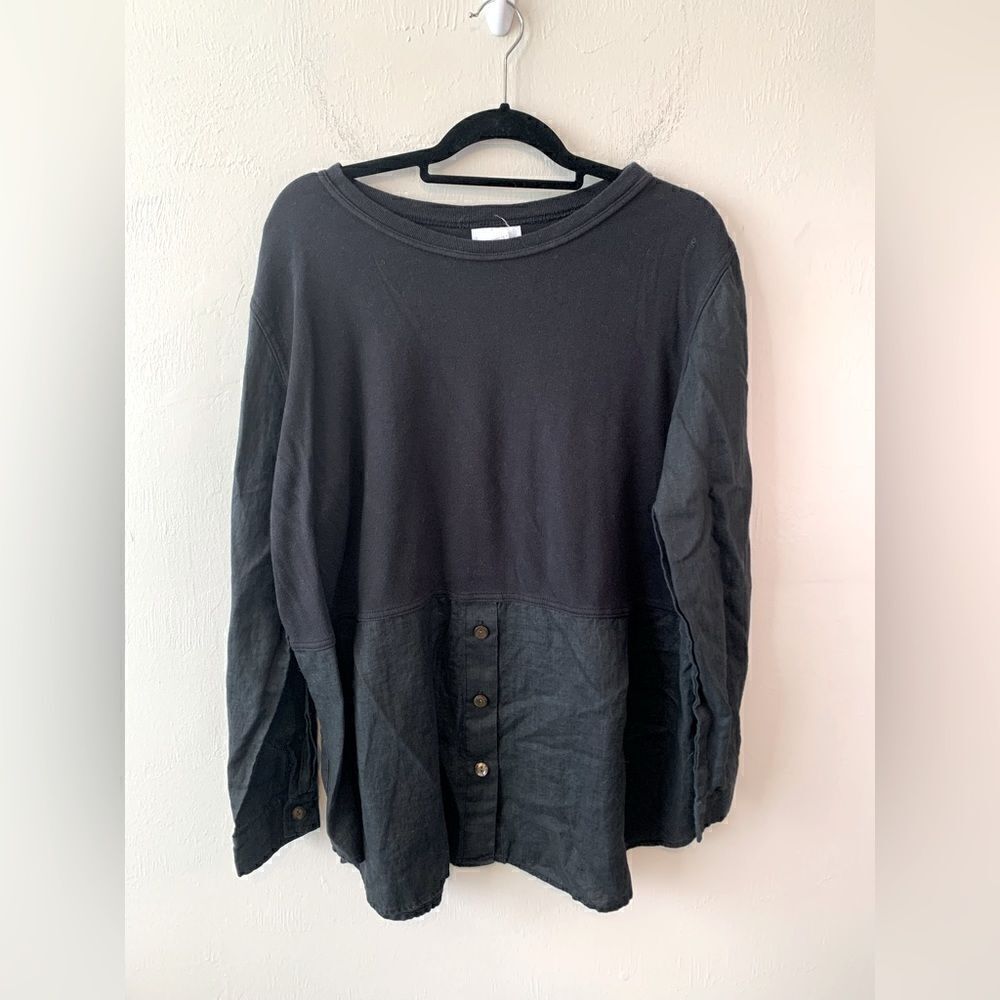 Monterey Bay black linen combo sweatshirt size 2x